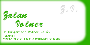 zalan volner business card
